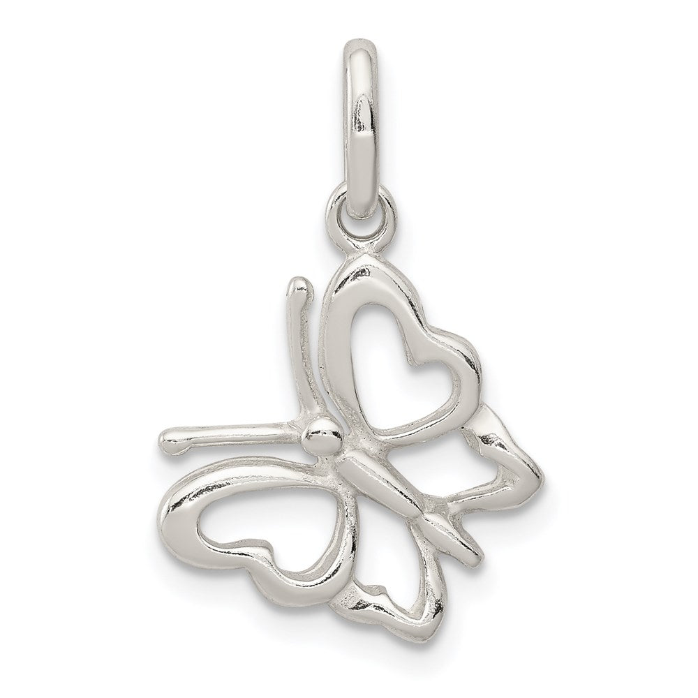 Sterling Silver Polished Butterfly Charm, 15.7 x 14.3 mm