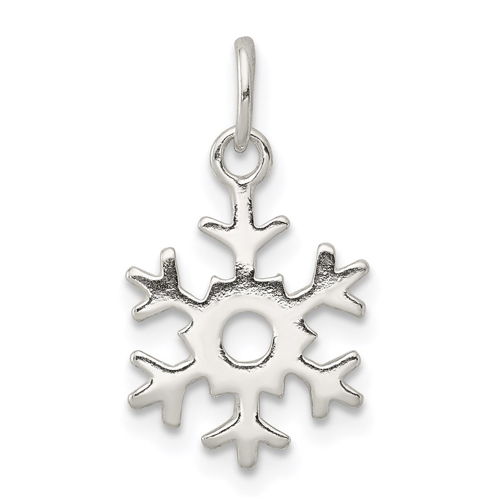Sterling Silver Polished Snowflake Charm, 14.65 x 10.8 mm