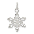 Sterling Silver Polished Snowflake Pendant, 18.5 x 17.5 mm