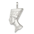 Sterling Silver Polished Nefertiti Head Pendant, 23 x 12 mm