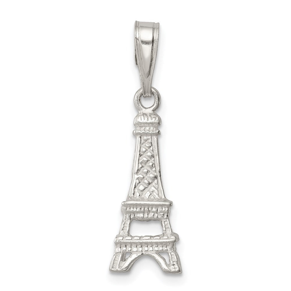 Sterling Silver Polished Eiffel Tower Charm, 17 x 13 mm