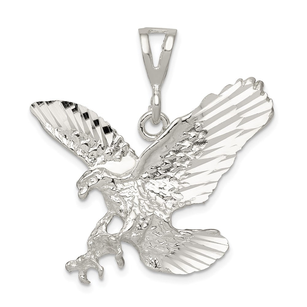 Sterling Silver Eagle Charm, 32 x 35 mm