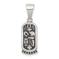 Sterling Silver Antiqued Mini Good Luck Icons Pendant, 12 x 8 mm