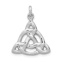 Sterling Silver Rhodium-plated Polished Celtic Symbol Pendant, 16 x 17 mm