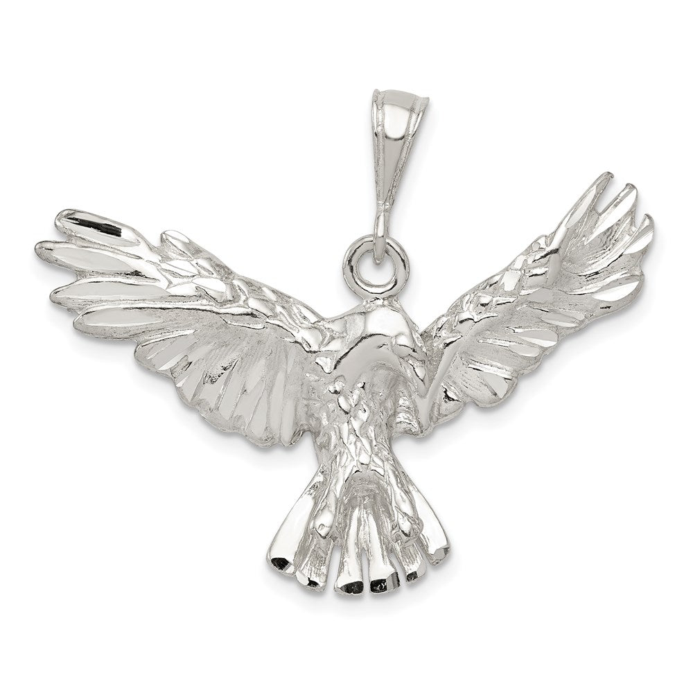 Sterling Silver Eagle Pendant, 27 x 37 mm