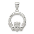 Sterling Silver Claddagh Pendant, 20 x 17 mm