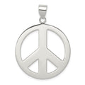 Sterling Silver Polished Peace Pendant, 30 x 30 mm