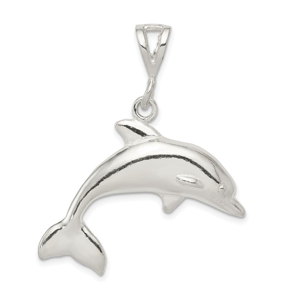 Sterling Silver Polished Dolphin Pendant, 40.2 x 33.08 mm
