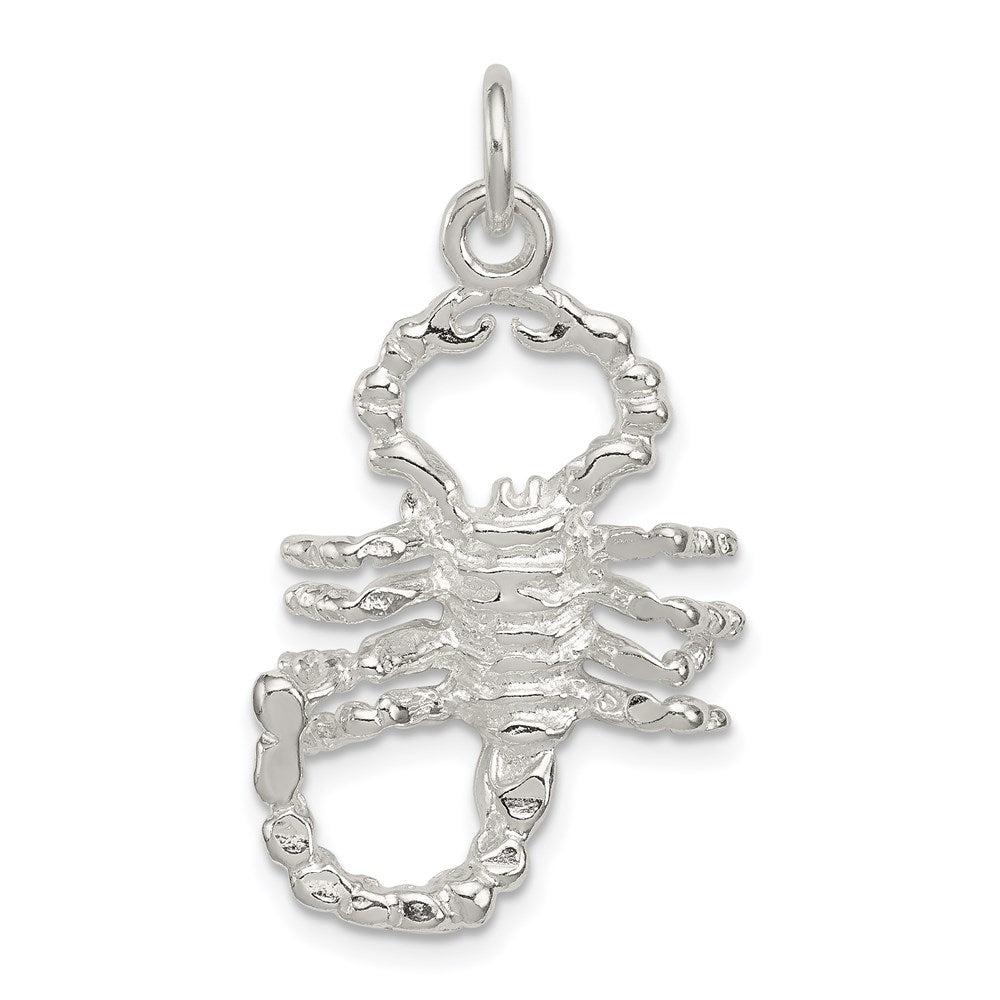 Sterling Silver Polished Scorpion Pendant, 31 x 17.5 mm