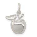 Sterling Silver Polished Apple Pendant, 18.5 x 12 mm