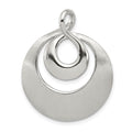 Sterling Silver Rhod-pltd Polished/Satin Infinity Swirl Chain Slide Pendant, 30 mm