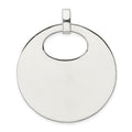 Sterling Silver Polished Pendant, 40 mm