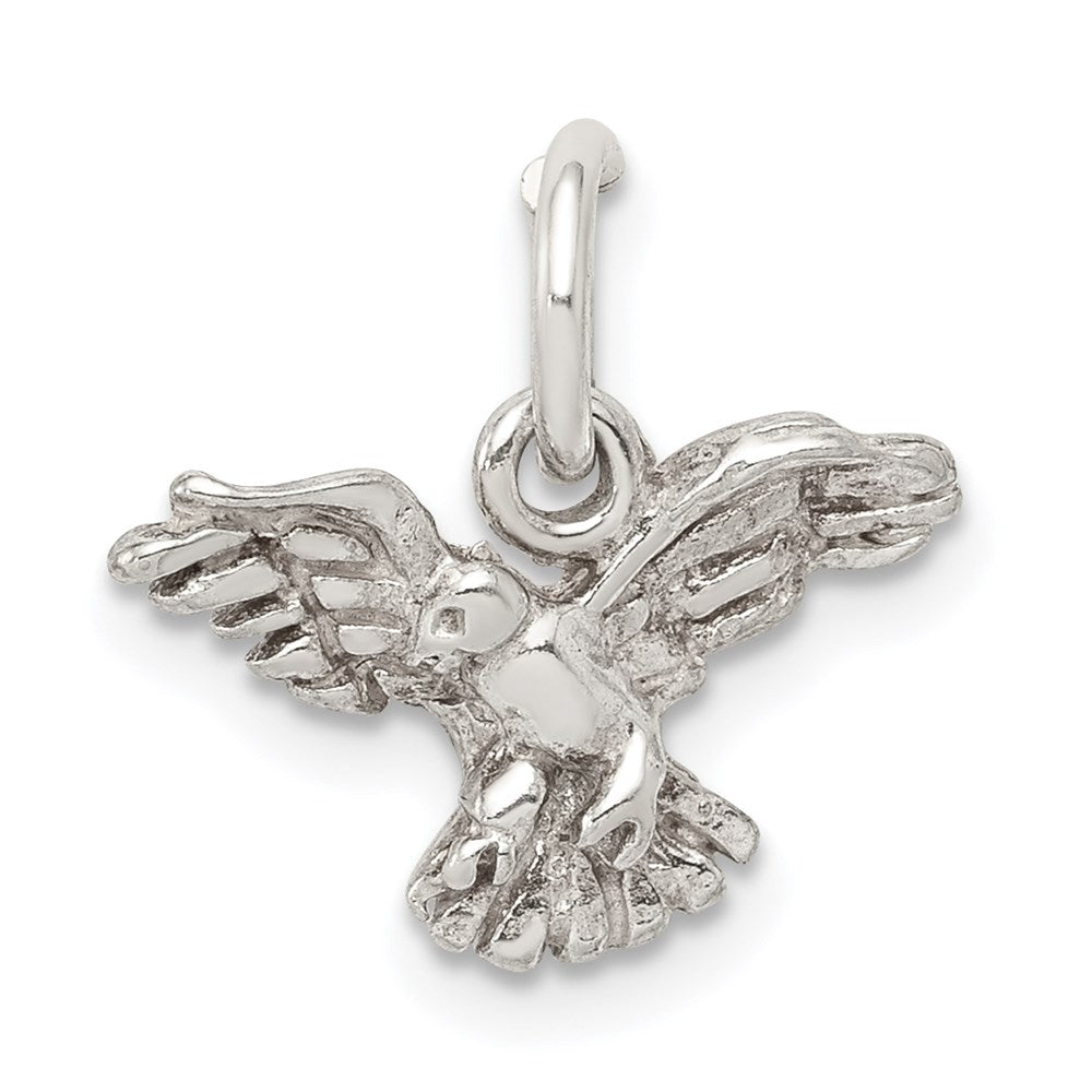 Sterling Silver Eagle Charm, 11 x 15 mm