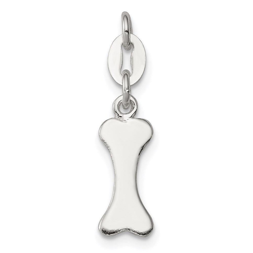 Sterling Silver Polished Dog Bone Charm, 13.32 x 5.5 mm
