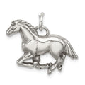Sterling Silver Antiqued & Textured Horse Pendant, 20 x 23 mm