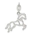 Sterling Silver Polished Horse Charm, 16 x 22 mm