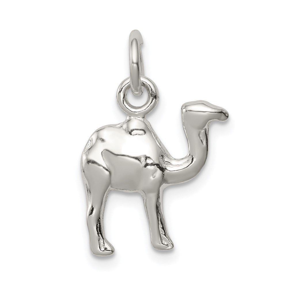 Sterling Silver Polished Mini 3-D Camel Reversible Pendant, 15 x 13 mm