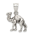 Sterling Silver Antiqued 3-D Camel Reversible Pendant, 20 x 20 mm