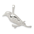 Sterling Silver Polished Perched Bird Chain Slide Pendant, 15.45 x 16.5 mm
