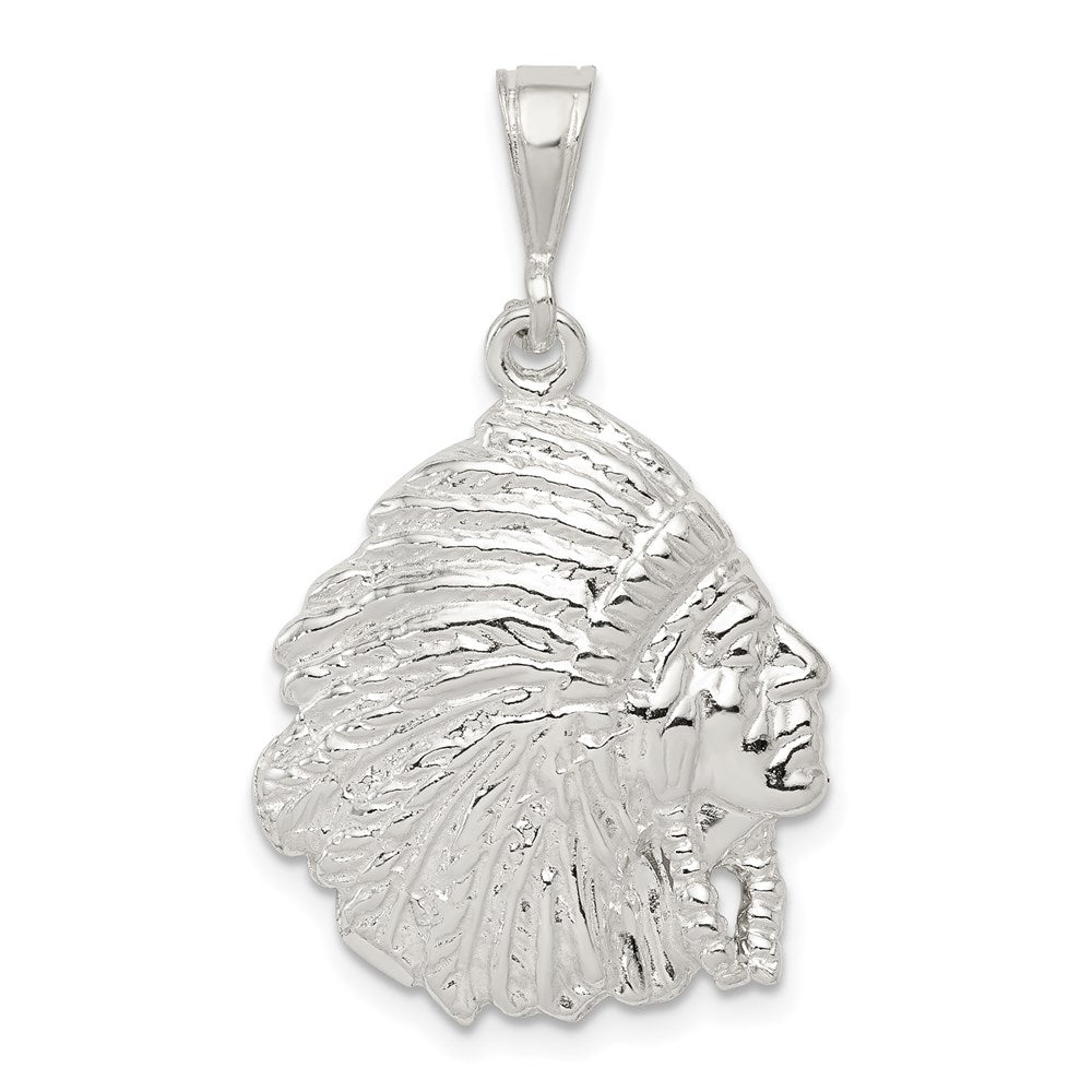 Sterling Silver Polished Man Pendant, 22 x 20 mm
