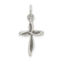 Sterling Silver Antiqued Passion Cross Charm, 20.6 x 12 mm
