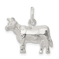 Sterling Silver Cow Charm, 21 x 15 mm