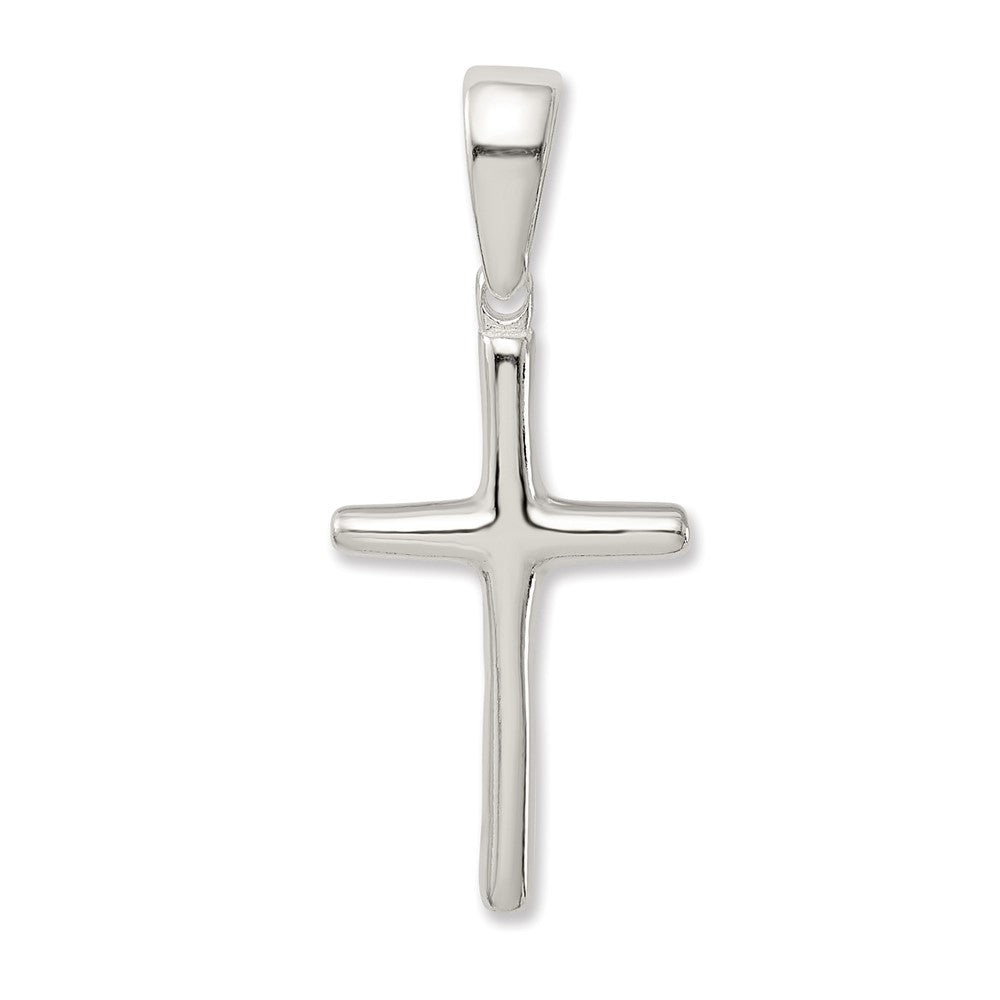 Sterling Silver Polished Cross Pendant, 20.5 x 11.2 mm