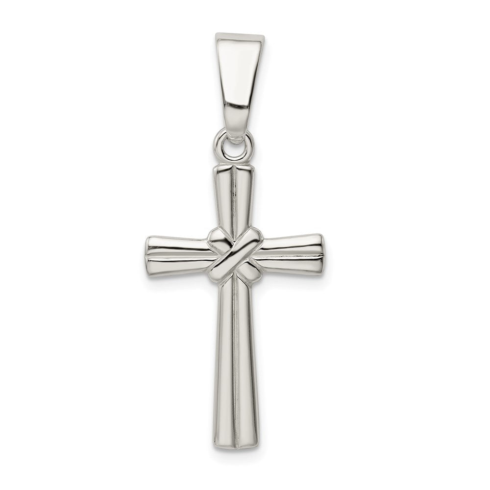 Sterling Silver Polished Cross Pendant, 29.5 x 16.5 mm