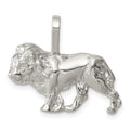 Sterling Silver Lion Charm, 20 x 22 mm