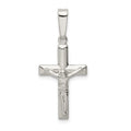 Sterling Silver Polished Crucifix Pendant, 31.3 x 13 mm