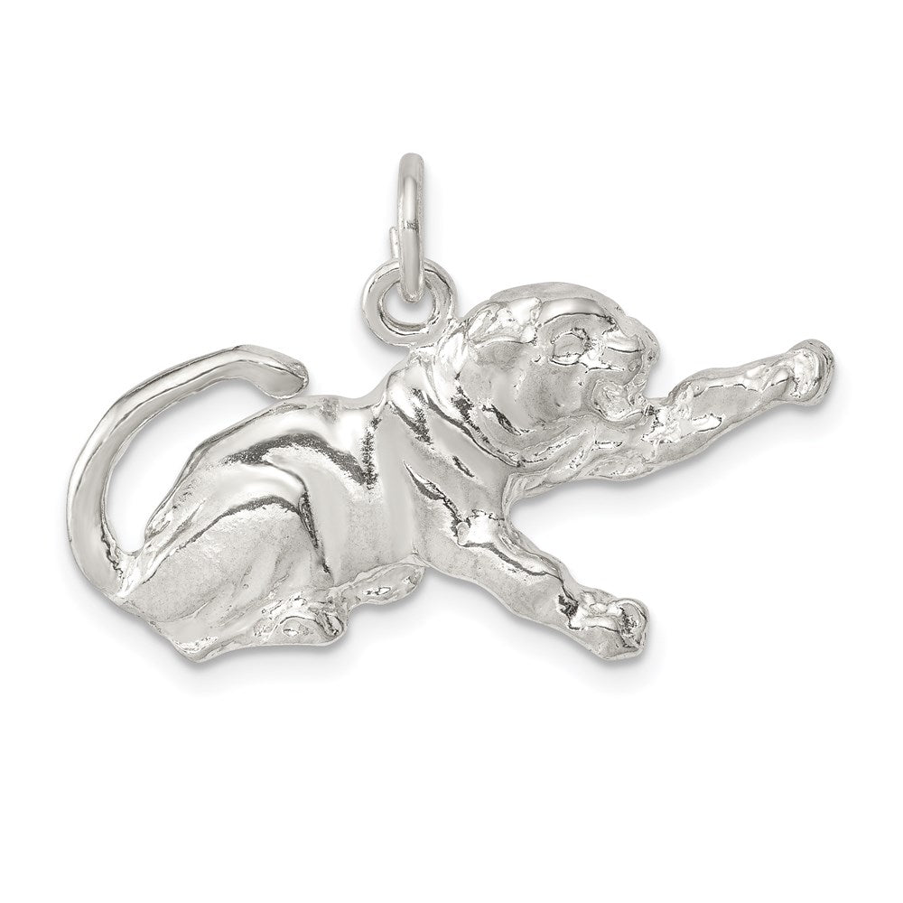 Sterling Silver Tiger Charm, 19 x 33 mm