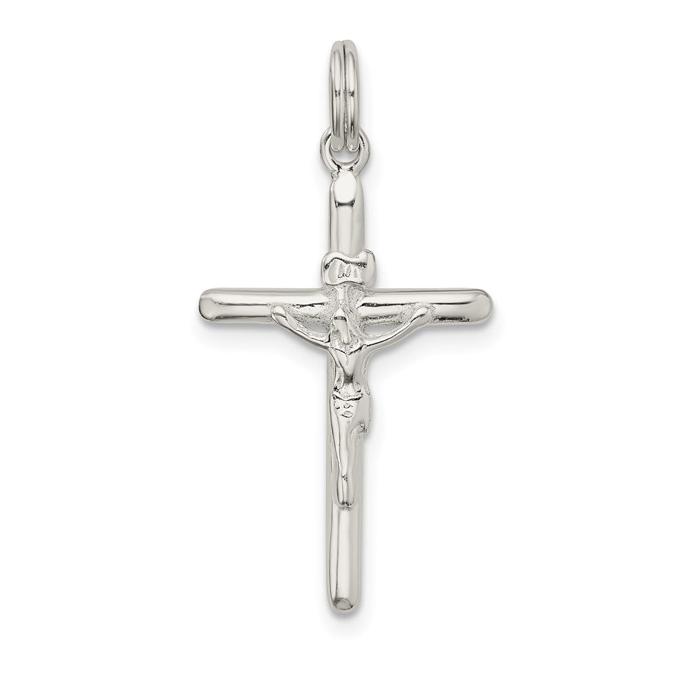 Sterling Silver Polished INRI Crucifix Charm, 31.5 x 15 mm