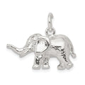Sterling Silver Elephant Charm, 15 x 23 mm
