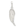 Sterling Silver Polished Wing Pendant, 30.5 x 6.5 mm