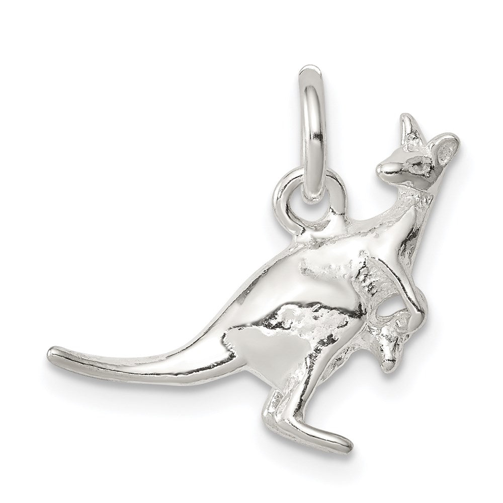 Sterling Silver Kangaroo Charm, 17 x 16 mm