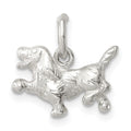 Sterling Silver Dog Charm, 10 x 14 mm