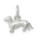 Sterling Silver Dog Charm, 8 x 13 mm