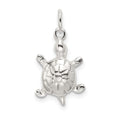 Sterling Silver Polished Turtle Charm, 23 x 11 mm