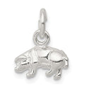 Sterling Silver Pig Charm, 10 x 11 mm