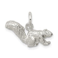 Sterling Silver Squirrel Charm, 11 x 19 mm