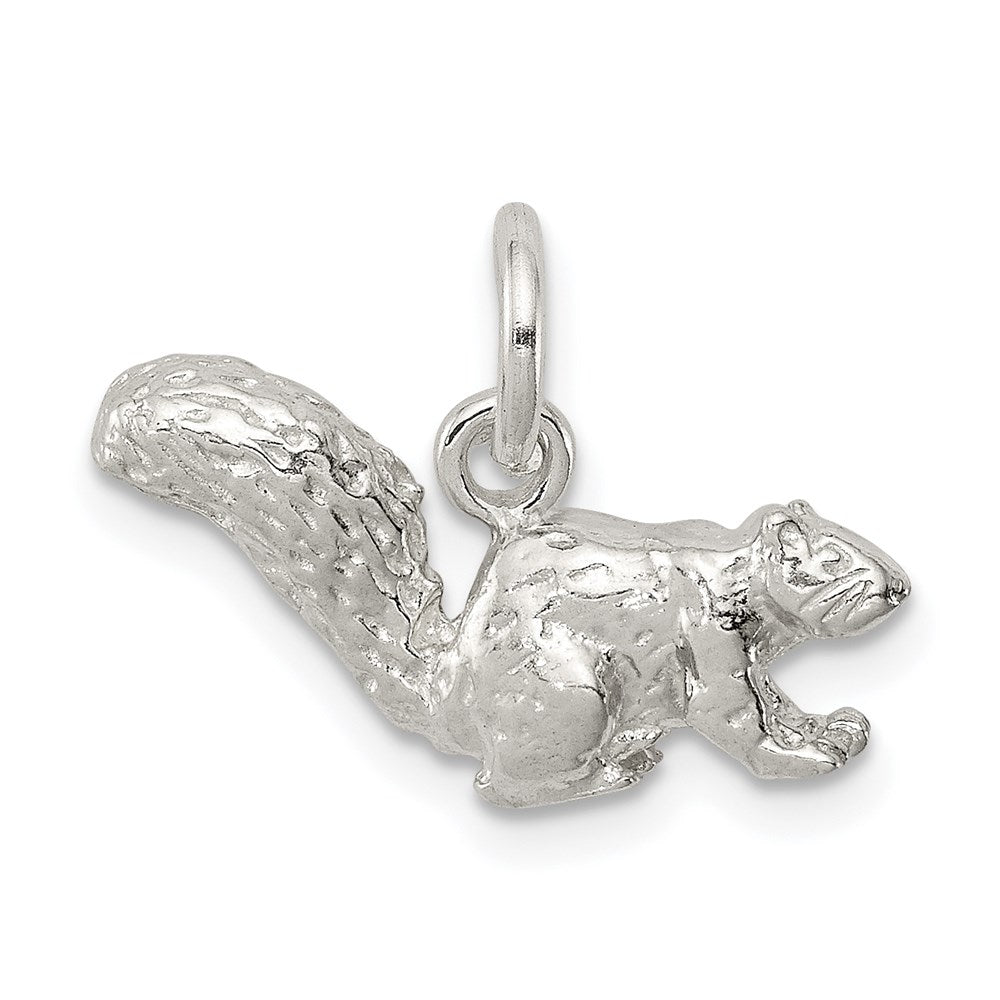 Sterling Silver Squirrel Charm, 11 x 19 mm