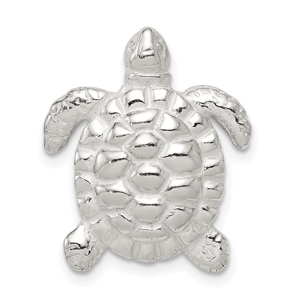 Sterling Silver Turtle Charm, 21 x 18 mm