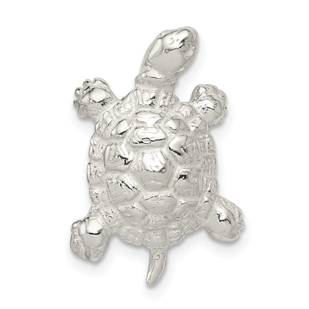 Sterling Silver Turtle Charm, 22 x 14 mm