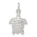 Sterling Silver Turtle Charm, 17 x 12 mm