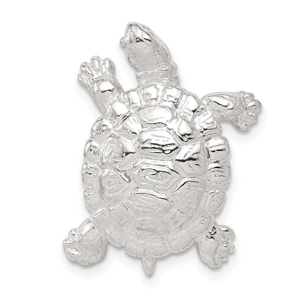 Sterling Silver Turtle Charm, 26 x 17 mm