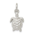 Sterling Silver Turtle Charm, 17 x 10 mm