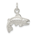 Sterling Silver Fish Charm, 19 x 18 mm