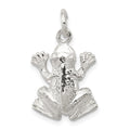 Sterling Silver Frog Charm, 21 x 14.5 mm