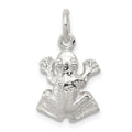 Sterling Silver Frog Charm, 17 x 11.5 mm
