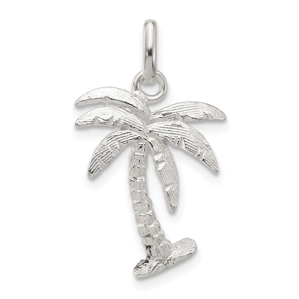 Sterling Silver Palm Tree Charm, 20 x 16 mm